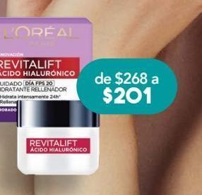 Farmacia San Pablo L´oreal revitalift crema facial de día fps20 con ácido hialurónico oferta