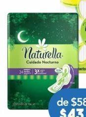 Naturella cuidado nocturno toallas femeninas con alas