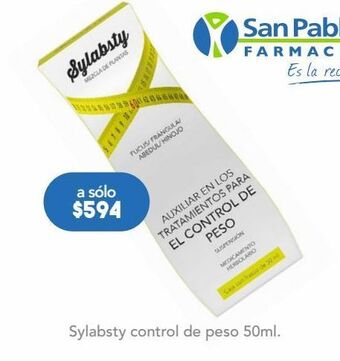 Farmacia San Pablo Sylabsty fucus, frángula, abedul e hinojo auxiliar en el control de peso oferta