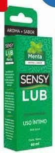 Sensy lub gel para masajes de uso íntimo, aroma y sabor menta