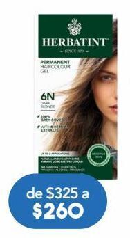 Farmacia San Pablo Herbatint tono 6n rubio oscuro, gel de coloración permanente oferta