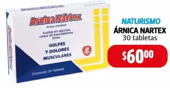 Farmacias Guadalajara Naturismo Árnica Nártex 30 Tabletas oferta