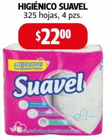 Farmacias Guadalajara Higiénico Suavel 325 Hojas, 4 pzs oferta