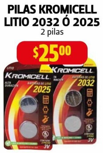Farmacias Guadalajara Pilas Kromicell Litio 2032 ó 2025 2 Pilas oferta