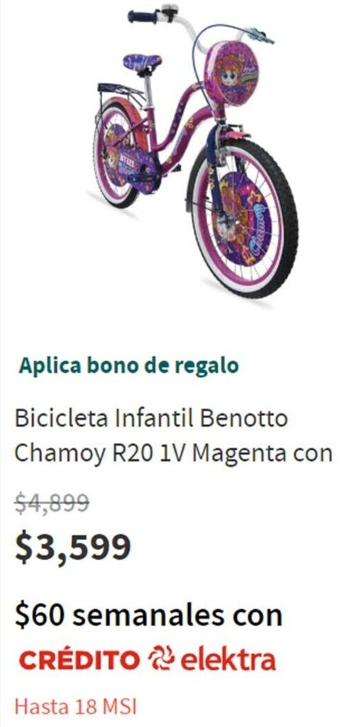 Elektra best sale bicicletas benotto