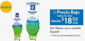 Walmart Gel Fijador para Cabello Equate oferta