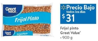 Walmart Frijol Pinto Great Value 900g oferta