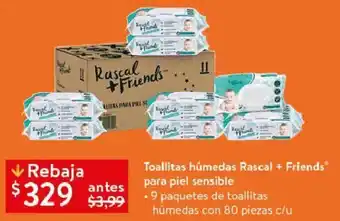 Walmart Toallitas Húmedas Rascal + Friends para Piel Sensible oferta