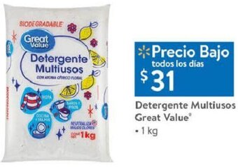 Walmart Detergente Multiusos Great Value 1kg oferta