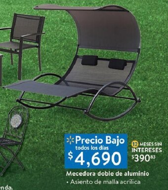 Walmart Mecedora Doble de Aluminio oferta
