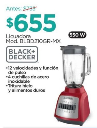 Chedraui Black+Decker Licuadora mod. BLBD210GR-MX 550W oferta