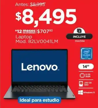 Chedraui Lenovo Laptop mod. 82LV0041LM oferta