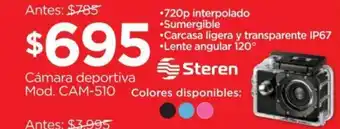 Chedraui Steren Cámara Deportiva mod. CAM-510 oferta