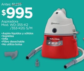 Chedraui Koblenz Aspiradora mod. WD-355-K2/353-K2G S/M oferta