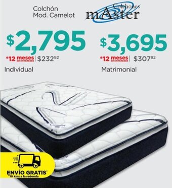 Chedraui Master Colchón mod. Camelot Individual oferta