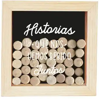 Guarda corchos de madera historias que nos hemos bebido juntos unique art
