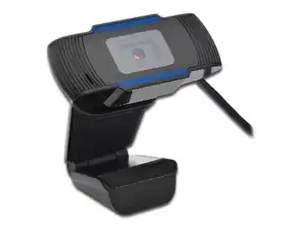 Cámara web quaroni qwc-01, resolución de 720p, 3.5mm, usb. color negro.