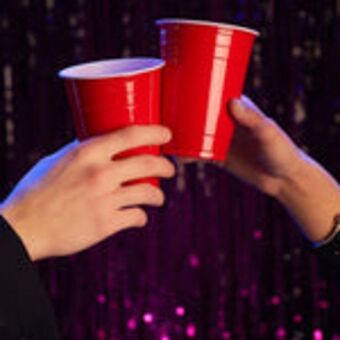 Bosco paquete con 12 vasos plásticos bicolor 16oz