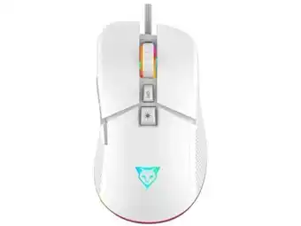 PCEL Mouse gamer alámbrico ocelot ocm, hasta 72000 dpi, 7 botones. color blanco. oferta