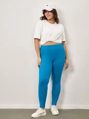 Shein basics leggings algodón unicolor de talle alto