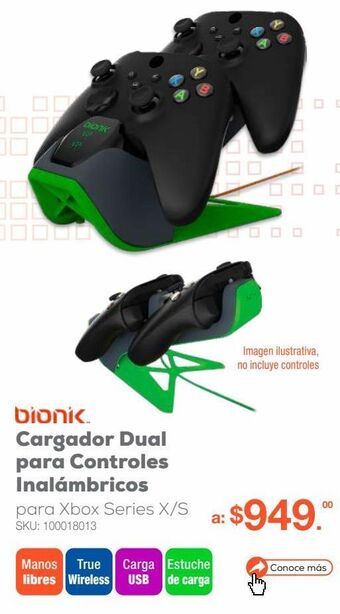 Cargador dual para controles inalambricos