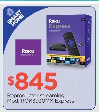 Chedraui Tv streaming roku rok3930mx express oferta