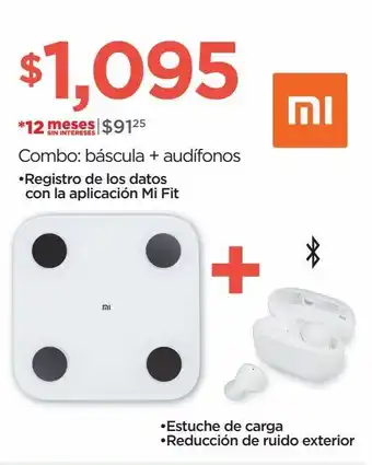 Combo xiaomi audifonos+ bascula intel