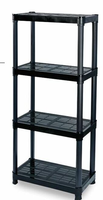 Estante italhome rack 4 niveles negro