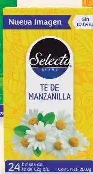 Chedraui Té selecto brand manzanilla 24 piezas oferta