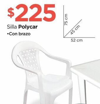 Chedraui Silla polycar c/brazo oferta