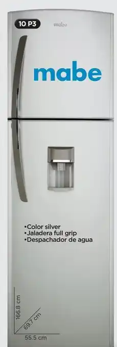 Refrigerador mabe 250fymrs0 10p3 silver