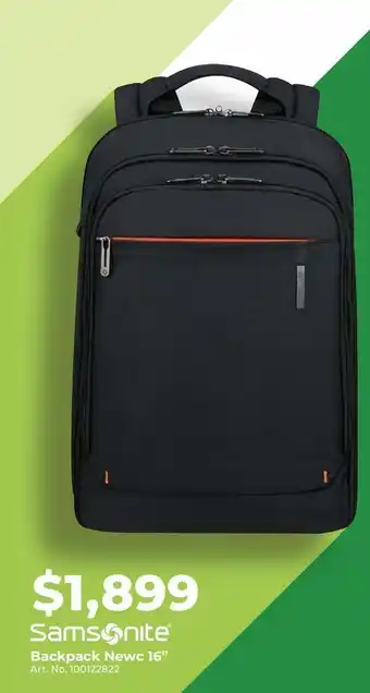 Samsonite backpack newc 16”