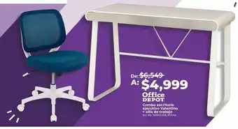 Office Depot Combo escritorio ejecutivo valentino + silla de trabajo oferta