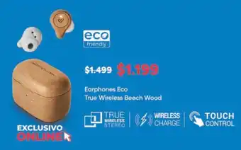 Energy system earphones eco true wireless beech wood