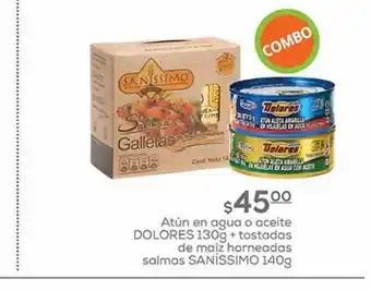 Fresko Atún en agua o aceite dolores 130g + tostadas de maiz sanissimo 140g oferta