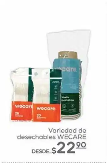 Variedad de desechables wecare