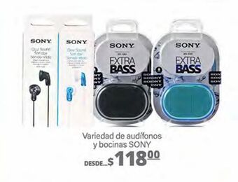 Audífonos y bocinas sony
