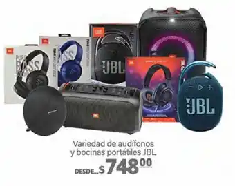 Audífonos y bocinas portátiles jbl