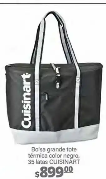 Fresko Bolsa grande tote térmica color negro, 35 latas cuisinart oferta