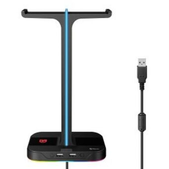 El Bodegón Soporte steren gamer para audífonos con hub usb y luz led rgb com-070 oferta