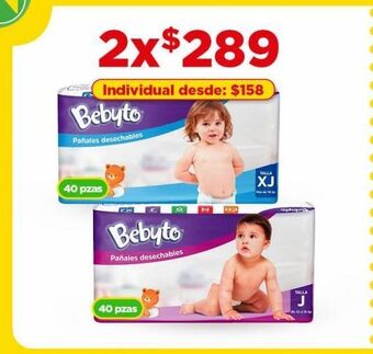 Bodega Aurrerá Pañales bebyto 40 pzas oferta