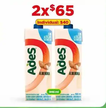 Bodega Aurrerá Leche de almendras ades 946ml oferta