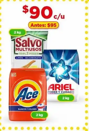 Bodega Aurrerá Jabón ariel 2kg oferta