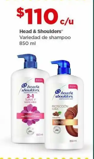Bodega Aurrerá Variedad shampoo head & shoulders 850ml oferta