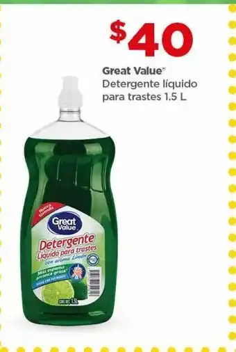Bodega Aurrerá Detergente líquido great value 1.5l oferta