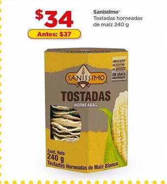 Bodega Aurrerá Tostadas sanissimo 240g oferta