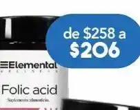 Farmacia San Pablo Elemental wellness suplemento alimenticio. 90 piezas bote ácido fólico 36000.0 mcg oferta