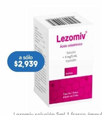 Farmacia San Pablo Lezomiv 1 solución frasco ámpula ácido 4 mg oferta