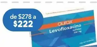 Farmacia San Pablo Levofloxacino 500.0 mg aurax 14 tabletas caja oferta