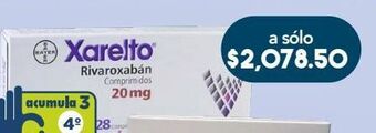 Farmacia San Pablo Xarelto 20mg 28 comprimidos oferta